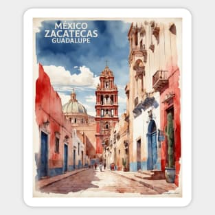 Guadalupe Zacatecas Mexico Vintage Tourism Travel Sticker